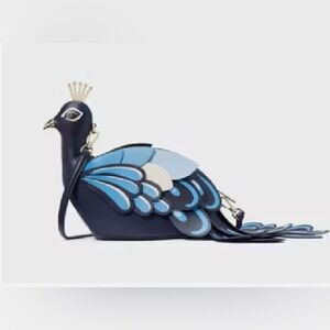 ♠️kate spade Perfect Plume 3D Peacock Crossbody Bag, Blue Multicolor NWT